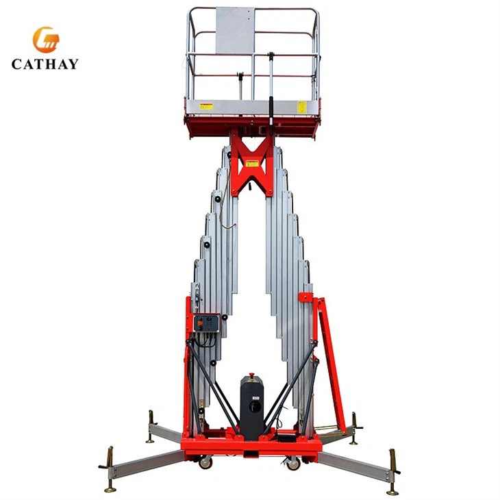 Two Mast Self Propelled Aluminum Man Lift